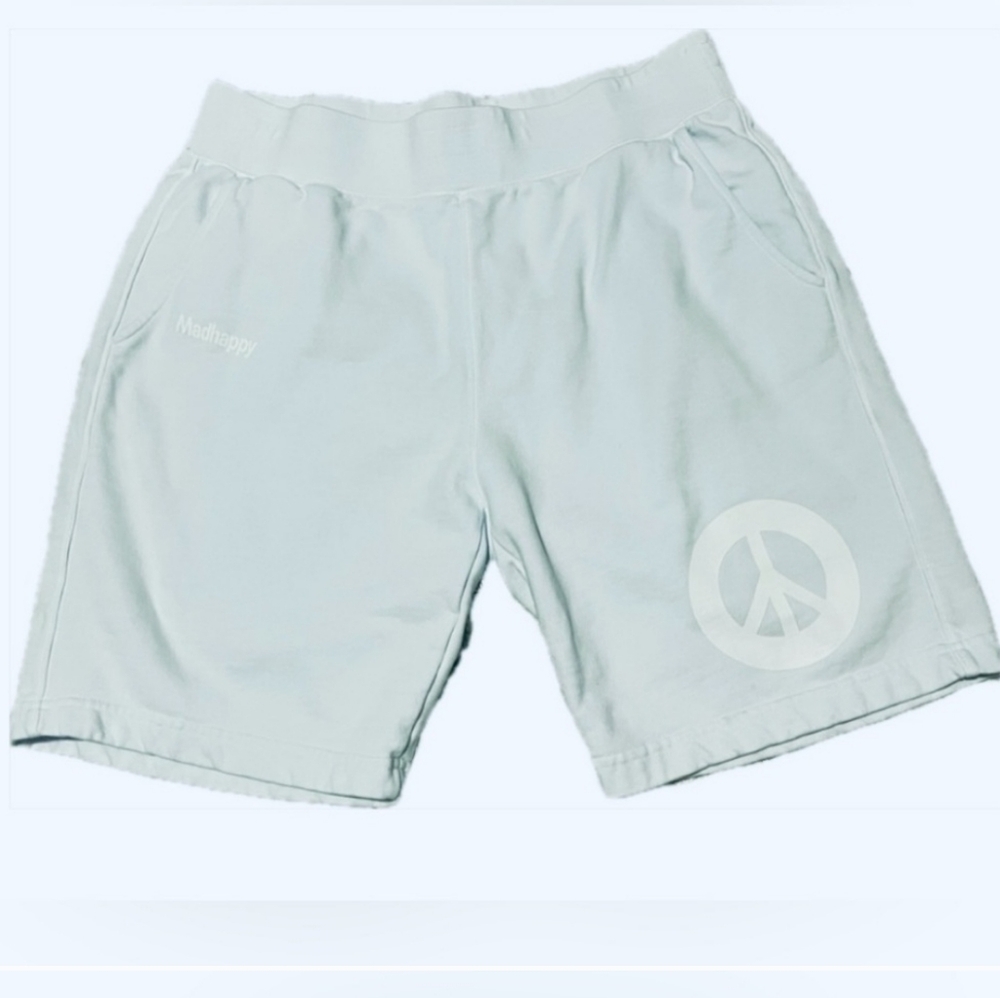 MadHappy Universal Peace Shorts In Icy Blue